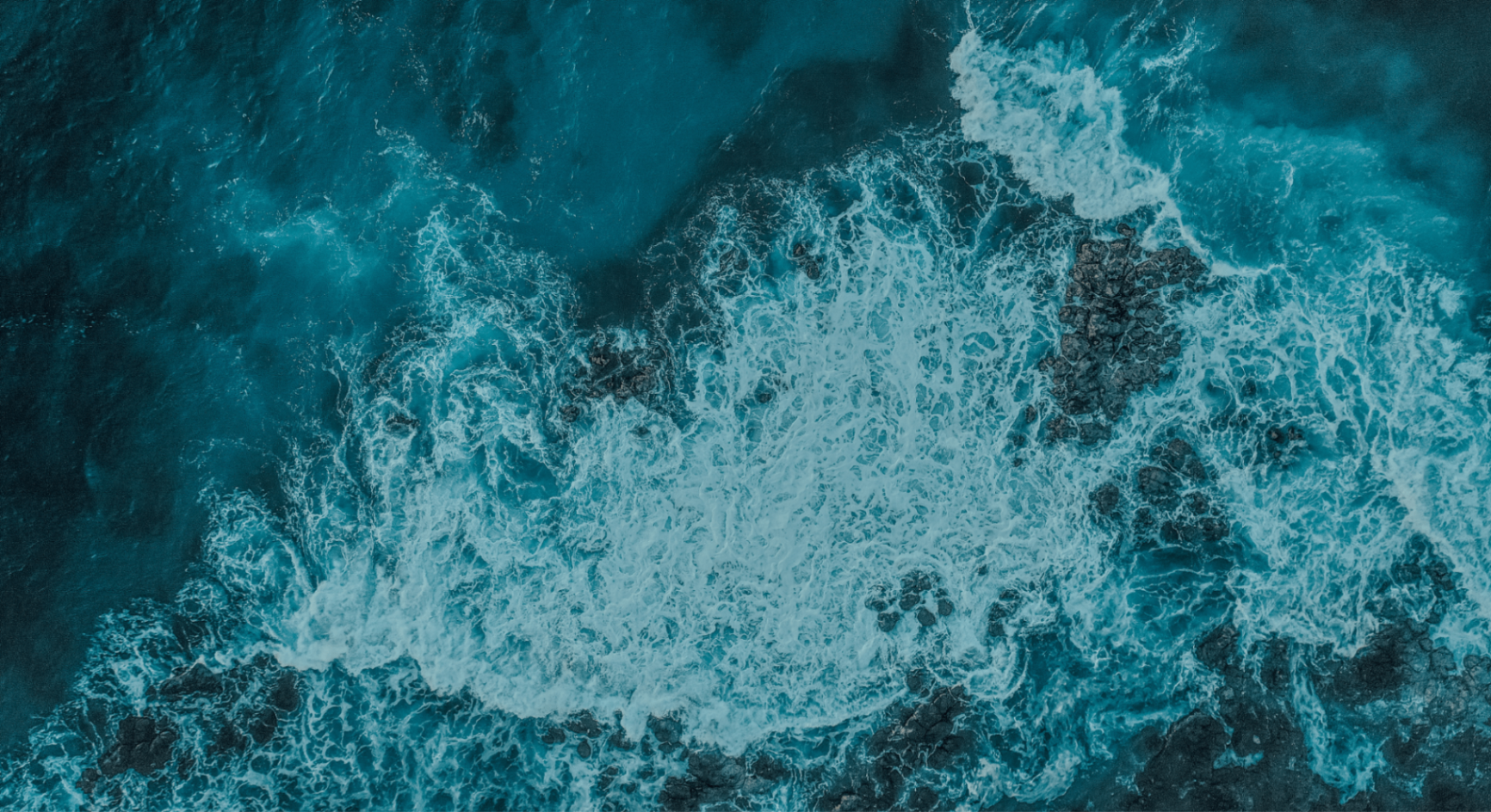 Aerial view of ocean waves